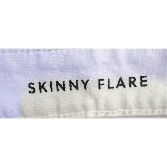 J. Crew Women’s Skinny Flare Jeans Size 29 White Stretch Zipper Pockets Denim - Picture 4 of 15
